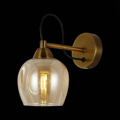 Бра Acro SLE110001-01 Evoluce янтарный на 1 лампа, основание бронзовое в стиле современный  фото 2