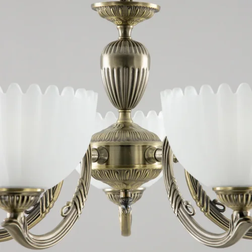 Люстра подвесная Севилья CL414153 Citilux белая на 5 ламп, основание бронзовое в стиле классический  фото 4