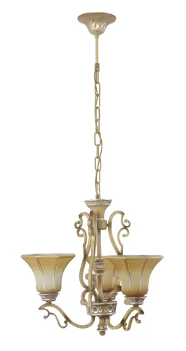 Люстра подвесная Morelli E 1.1.3 Dio D'Arte бежевая на 3 лампы, основание бежевое в стиле классический 