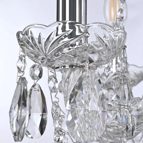 Люстра подвесная 105/5/141 Ni Bohemia Ivele Crystal без плафона на 5 ламп, основание никель прозрачное в стиле классический sp фото 3