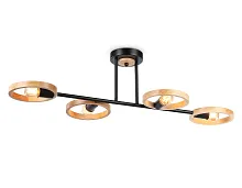 Люстра потолочная TR8248 Ambrella light бежевая без плафона на 4 лампы, основание чёрное в стиле лофт кантри 
