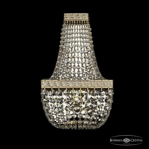 Бра 19112B/H2/20IV GW Bohemia Ivele Crystal прозрачный на 2 лампы, основание золотое в стиле классический sp