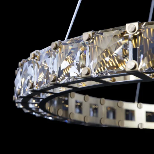 Светильник подвесной LED Tiffany 10204/1000 Gold LOFT IT прозрачный 1 лампа, основание золотое в стиле современный кольца фото 5