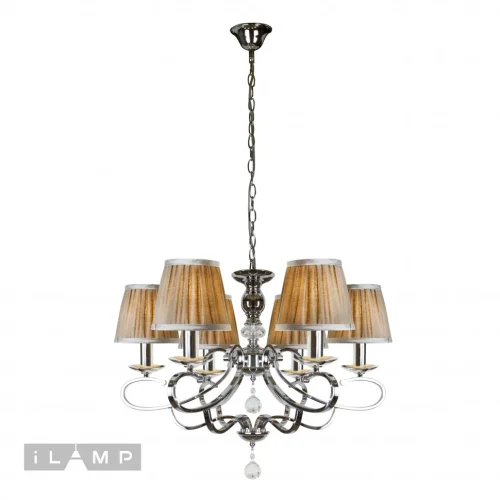 Люстра подвесная Holiday RM6116/6CR iLamp коричневая на 6 ламп, основание хром в стиле современный американский  фото 2