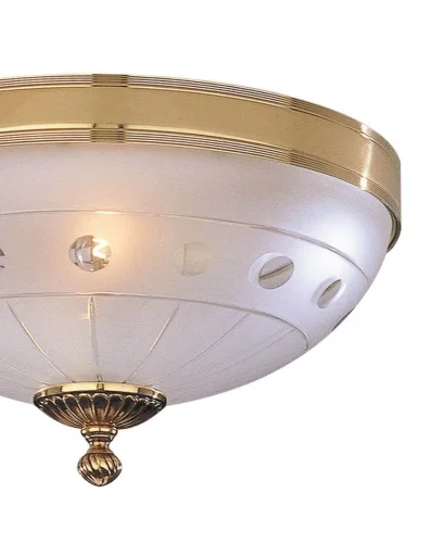 Люстра потолочная  PL 4750/2 Reccagni Angelo белая на 2 лампы, основание золотое в стиле классический  фото 2
