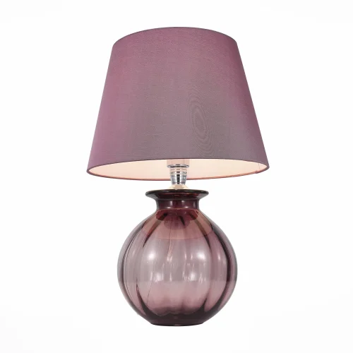 Настольная лампа Ampolla SL968.604.01 St-Luce фиолетовая 1 лампа, основание фиолетовое хром стекло металл в стиле современный 