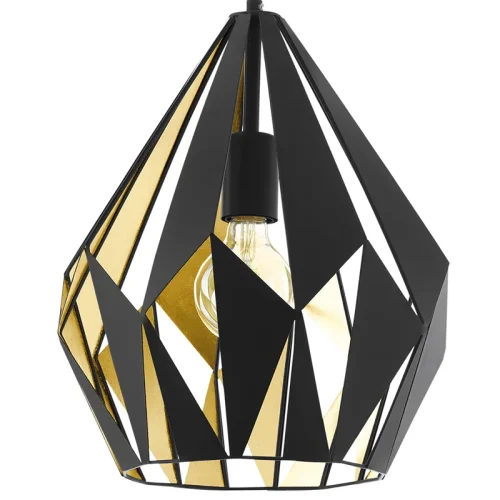 Светильник подвесной CARLTON 1 49931 Eglo золотой 1 лампа, основание чёрное в стиле современный  фото 2