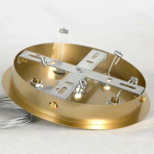 Люстра подвесная LSP-8717 Lussole прозрачная на 8 ламп, основание бронзовое в стиле современный  фото 6
