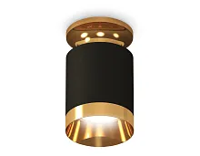 Светильник накладной Techno spot XS6302160 Ambrella light чёрный золотой 1 лампа, основание золотое в стиле современный круглый