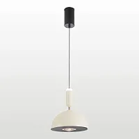 Светильник подвесной LED Irvine LSP-7291 Lussole белый 1 лампа, основание чёрное в стиле хай-тек современный 