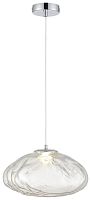Светильник подвесной LED Isola WE219.02.103 Wertmark прозрачный 1 лампа, основание хром в стиле современный выдувное