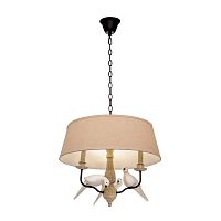 Люстра подвесная LOFT1029A-2 LOFT IT бежевая на 2 лампы, основание коричневое в стиле лофт птички