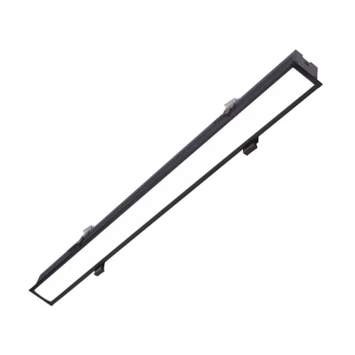 Светильник потолочный LED Aplot 4112-2C Favourite белый 1 лампа, основание чёрное в стиле современный линейный