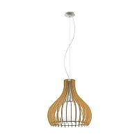 Светильник подвесной TINDORI 96214 Eglo коричневый 1 лампа, основание серое никель в стиле современный 