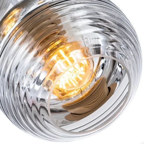 Люстра подвесная Wave A7760SP-8CC Arte Lamp прозрачная хром на 8 ламп, основание хром в стиле современный каскад фото 3