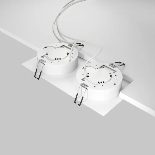 Светильник точечный Hoop DL086-02-GX53-SQ-W Maytoni белый 2 лампы, основание белое в стиле современный хай-тек  фото 6