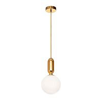 Светильник подвесной Parachilna 9974-A LOFT IT белый 1 лампа, основание золотое в стиле современный шар