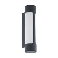 Настенный светильник LED TONEGO 97119 Eglo уличный IP44 чёрный 2 лампы, плафон белый чёрный в стиле современный LED