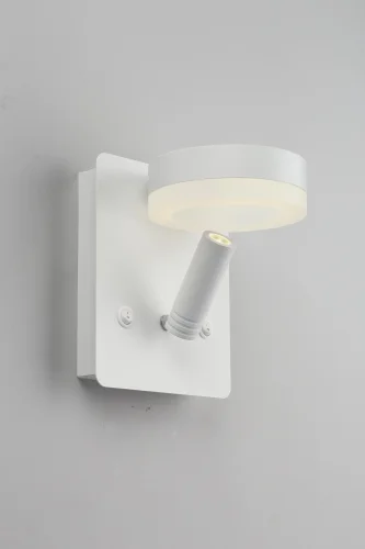 Бра с выключателем LED Sorano OML-10901-02 Omnilux белый на 1 лампа, основание белое в стиле хай-тек для чтения фото 2