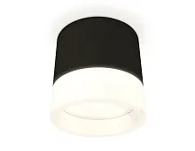 Светильник накладной XS8111001 Ambrella light белый 1 лампа, основание чёрное в стиле хай-тек круглый