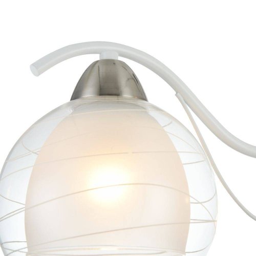 Люстра потолочная Nikki FR5052-CL-03-W Freya белая прозрачная на 3 лампы, основание белое в стиле классический шар фото 2