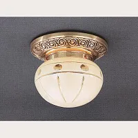 Светильник потолочный PL 7843/1 Reccagni Angelo бежевый 1 лампа, основание золотое в стиле классический 