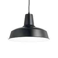 Светильник подвесной лофт MOBY SP1 NERO Ideal Lux чёрный 1 лампа, основание чёрное в стиле лофт 