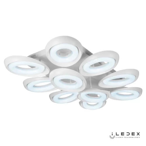Люстра потолочная LED с пультом Fancy FS-011-X10 240W WH iLedex белая на 1 лампа, основание белое в стиле современный хай-тек с пультом фото 3