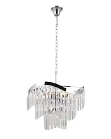 Люстра подвесная Wave V10773-8P Moderli прозрачная на 8 ламп, основание хром в стиле классический современный Люстра подвесная Wave V10773-8P Moderli прозрачная на 8 ламп, основание хром в стиле классический современный