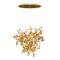 Люстра подвесная Spark 10101/3 Gold LOFT IT золотая на 9 ламп, основание золотое в стиле современный флористика арт-деко ветви