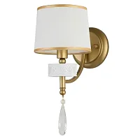 Бра Mirra 2706-1W Favourite белый 1 лампа, основание золотое в стиле современный 