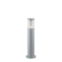 Парковый светильник TRONCO PT1 H60 GRIGIO Ideal Lux уличный IP44 серый 1 лампа, плафон прозрачный в стиле современный E27