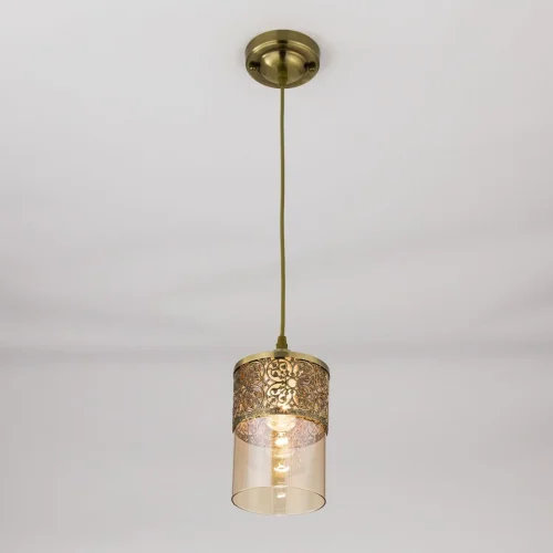 Светильник подвесной Эмир CL467013 Citilux бежевый 1 лампа, основание бронзовое в стиле современный восточный  фото 4