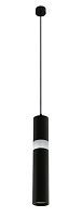 Светильник подвесной LED CLT 038C360 BL Crystal Lux чёрный 1 лампа, основание чёрное в стиле модерн трубочки
