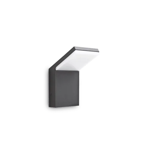 Настенный светильник LED STYLE AP ANTRACITE 3000K Ideal Lux уличный IP54 серый чёрный 1 лампа, плафон чёрный серый в стиле современный LED
