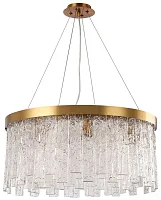 Люстра подвесная Frostyle 2155/05/08P Stilfort прозрачная на 8 ламп, основание бронзовое в стиле современный 