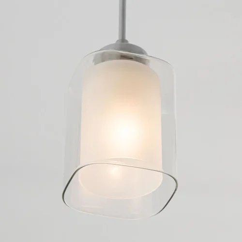 Светильник подвесной Риволи CL104110 Citilux прозрачный белый 1 лампа, основание серое в стиле современный  фото 4