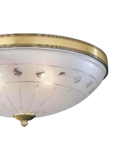 Люстра потолочная  PL 4650/2 Reccagni Angelo белая на 2 лампы, основание античное бронза в стиле классический  фото 2