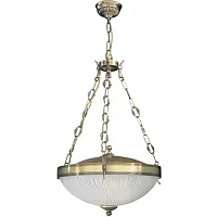 Люстра подвесная  L 5610/3 Reccagni Angelo белая на 3 лампы, основание античное бронза в стиле классический 