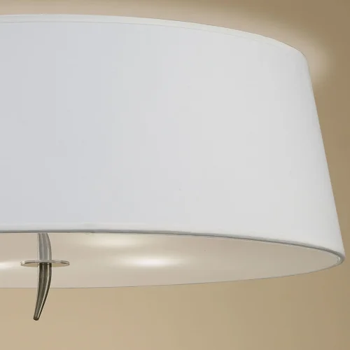 Люстра потолочная  NINETTE CUERO - PANT. CREMA 1929 Mantra белая на 4 лампы, основание бронзовое в стиле современный  фото 5