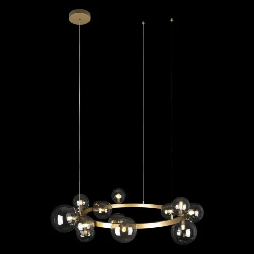 Светильник подвесной Molecule 10139/850 LOFT IT серый чёрный 15 ламп, основание золотое в стиле современный шар фото 2