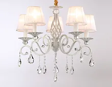 Люстра подвесная TR4547 Ambrella light белая на 5 ламп, основание белое в стиле классический Люстра подвесная TR4547 Ambrella light белая на 5 ламп, основание белое в стиле классический