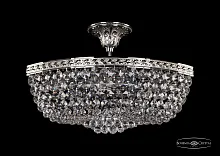 Люстра потолочная хрустальная 19283/45IV Ni Bohemia Ivele Crystal прозрачная на 4 лампы, основание никель в стиле классический sp