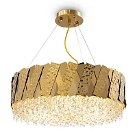 Люстра подвесная Artistico MOD017PL-05BS Maytoni прозрачная золотая на 5 ламп, основание латунь в стиле модерн 