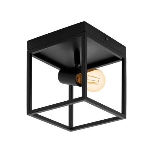 Светильник потолочный лофт Silentina 98331 Eglo чёрный 1 лампа, основание чёрное в стиле лофт 