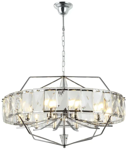 Люстра подвесная Avenue 2090/09/12C Stilfort прозрачная на 12 ламп, основание хром в стиле современный 