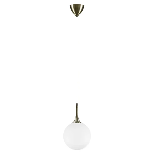 Светильник подвесной Globo 813021 Lightstar белый 1 лампа, основание бежевое в стиле арт-деко шар