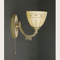 Бра с выключателем A 7154/1  Reccagni Angelo бежевый 1 лампа, основание золотое в стиле классический 