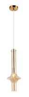 Светильник подвесной Glaso 2151/51/01P Stilfort янтарный 1 лампа, основание бронзовое в стиле современный трубочки