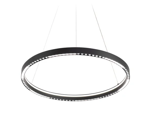 Светильник подвесной LED FL5852 Ambrella light чёрный 1 лампа, основание чёрное в стиле современный хай-тек кольца фото 2